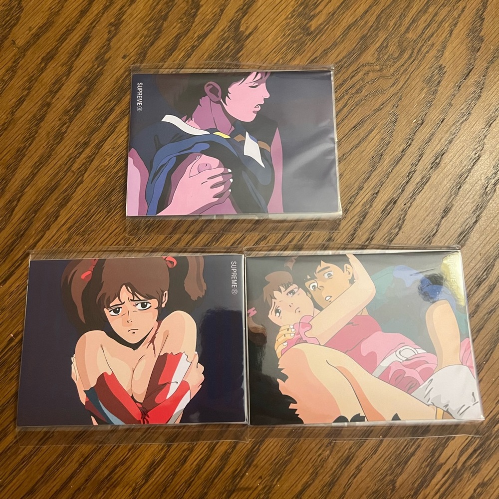 Supreme F/W 2015 Toshio Maeda Overfiend Touch/ Girl /Date Sticker (Set o…